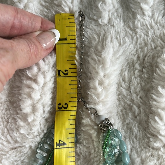 Vintage 80s Twist Beads Choker Multi-Strand Necklace - Picture 5 of 7